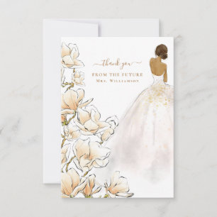 Magnolia Bride Future Mrs. Thank You Card Bedankkaart