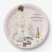 Magnolia Bride Vrijgezellenfeest Paper Borden Papieren Bordje (Voorkant)