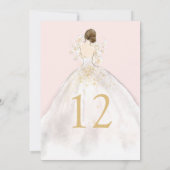 Magnolia Bruid in Gown Tafelnummers (Achterkant)