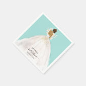 Magnolia bruid Vrijgezellenfeest servetten (Hoek)