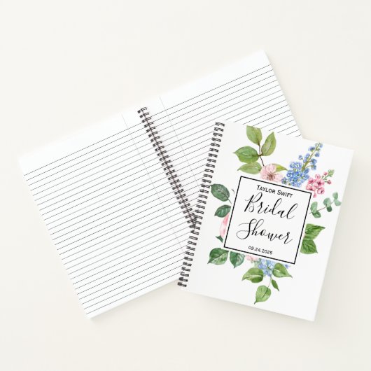 Magnolia Bruidsshower Cadeau Lijst Notitieboekje Notitieboek (Binnen)