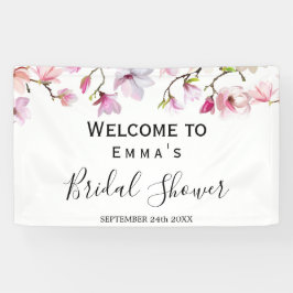 Magnolia Bruidsshower Welkomstbanner Spandoek