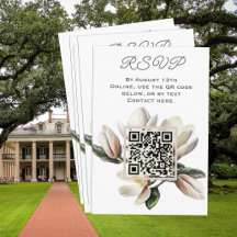 Magnolia bruiloft RSVP Online QR-code