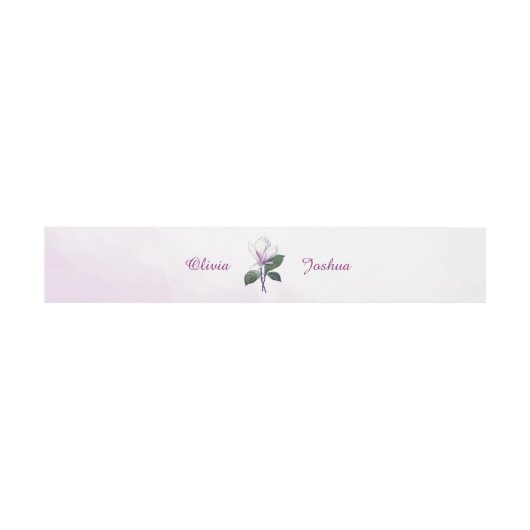Magnolia bruiloft uitnodiging buik bands uitnodigingen wikkel (Vlak)