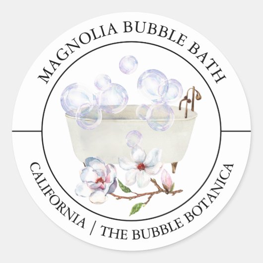 Magnolia Bubble Bath label (Voorkant)
