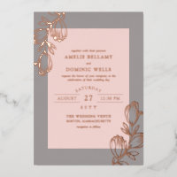 Magnolia Buds Blush Grey Roos Gold Weddenschap