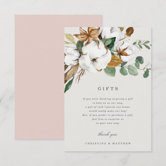 Magnolia cadeaukaart kaart (Voorkant / Achterkant)