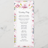 Magnolia Charm Bloemen Huwelijksceremonie Programma (Achterkant)