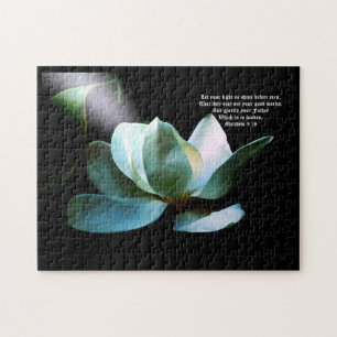 Magnolia Close-up Spotlight Mattheüs 5:16 Legpuzzel