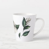 Magnolia Contemporain Botanique Latte Mug (Droite)