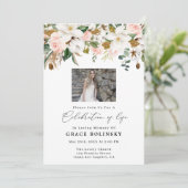 Magnolia & Cotton Celebration of Life Invites Kaart (Staand voorkant)