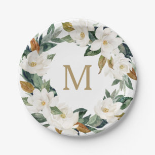 Magnolia Cotton Monogram Paper Borden Papieren Bordje