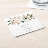 Magnolia Cotton Wedding Onderzetters (Schuin)