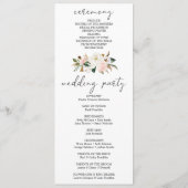Magnolia Cotton Wedding Programme (Dos)