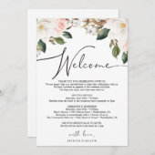 Magnolia Cotton Wedding Welkomstroutebrief Programma (Voorkant / Achterkant)