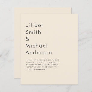 Magnolia Cream Modern Wedding Typography
