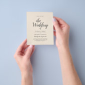 Magnolia Cream Modern Wedding Typography Flyer (Hand)