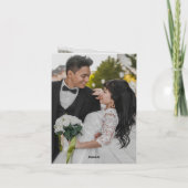 Magnolia Cream Photo Mariage chinois Merci (Dos)