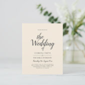 Magnolia Crème Moderne Trouwtypografie (Staand voorkant)