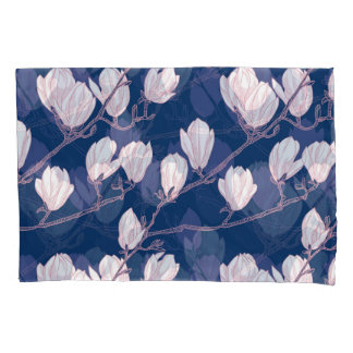 Magnolia Elegantie: Navy Spring Bloom Kussensloop