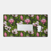 Magnolia en floraison sur vert foncé (Clavier et souris)