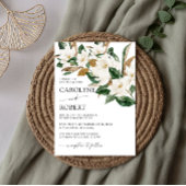 Magnolia et Faire-part de mariage de coton