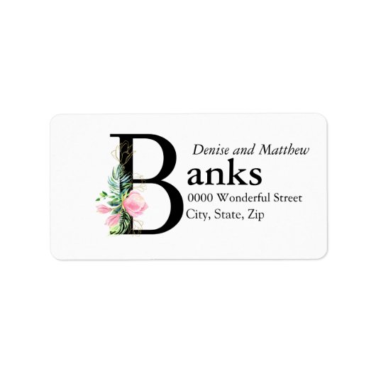 Magnolia Étiquette de adresse (Devant)