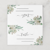 Magnolia Eucalyptus Waterverf Elegant Weddenschap (Buitenkant ongevouwen)