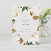 Magnolia Faire-part de mariage (Debout devant)