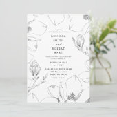 Magnolia Faire-part de mariage 01 (Debout devant)