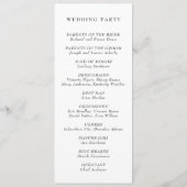 Magnolia Fleurs Moderne Simple Mariage Programmes (Dos)