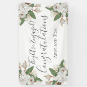 Magnolia Floral Botanical Verloving Banner (Verticaal)