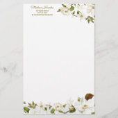 Magnolia Floral Briefpapier (Voorkant)