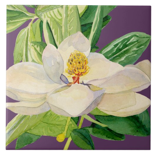 Magnolia Floral Decorative Kitchen Art Tile Design Tegeltje (Voorkant)