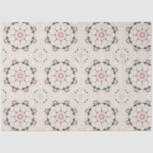 Magnolia Floral Ephemera Pattern Tissuepapier (Voorkant)