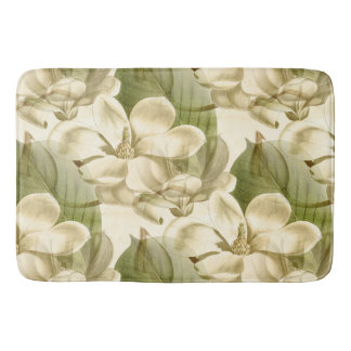 magnolia floral green badmat