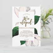 magnolia floral modern we ontwikkelden uitnodiging (Staand voorkant)