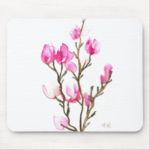 Magnolia Floral Moeder Elegant Roze Chic Muismat