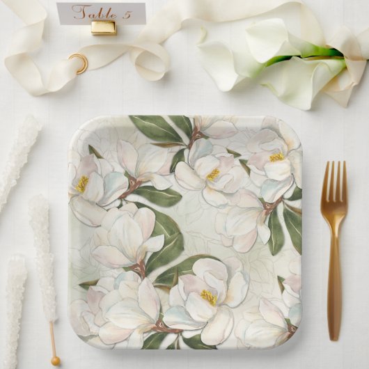 Magnolia Floral Paper Bord (Huwelijk)