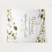 Magnolia Floral Wedding Backdrop Wandkleed (Voorkant (horizontaal))