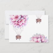 Magnolia Floral Wedding RSVP Kaartje (Achterkant)