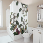  Magnolia Flower Blossom Curtain Douchegordijn (In situ)