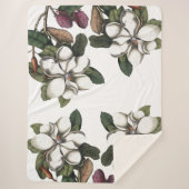  Magnolia Flower Blossom Sherpa Blanket Deken (Voorkant)