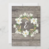Magnolia Flower Bridal Invitation de douche Rustiq (Dos)