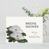 Magnolia Flower Bridal Shower Invitation Kaart (Staand voorkant)