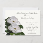 Magnolia Flower Bridal Shower Invitation Kaart (Achterkant)