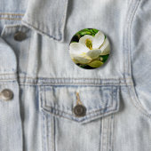 Magnolia Flower Close Ronde Button 5,7 Cm (In situ)