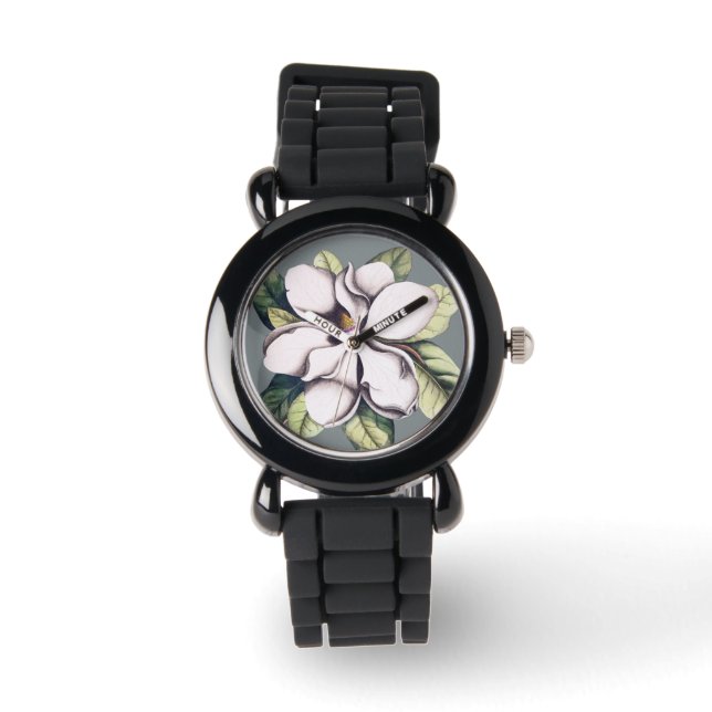 Magnolia Flower Horloge (Voorkant)