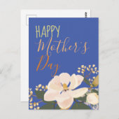 Magnolia Flower/Moederdag Briefkaart (Voorkant / Achterkant)