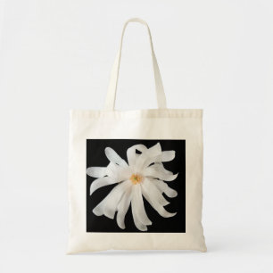 Magnolia Flower op Black Tote Bag